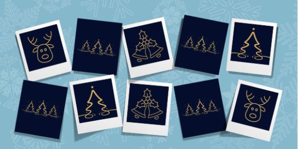 Exemple de jeu-concours de noël sous forme de memory en ligne.